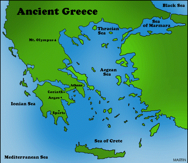 Bodies Of Water Physical Features Of Greece